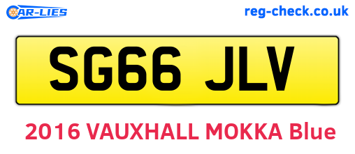 SG66JLV are the vehicle registration plates.