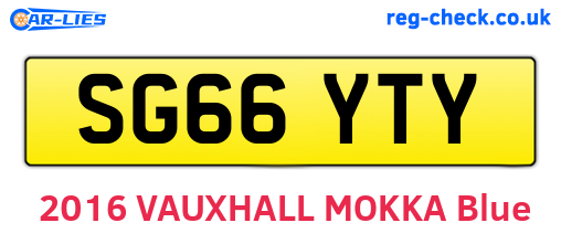 SG66YTY are the vehicle registration plates.