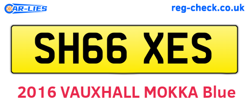 SH66XES are the vehicle registration plates.