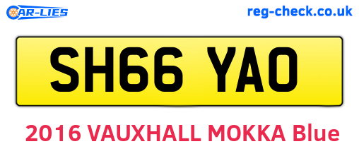 SH66YAO are the vehicle registration plates.
