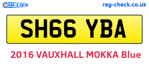 SH66YBA are the vehicle registration plates.