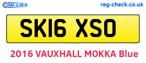 SK16XSO are the vehicle registration plates.