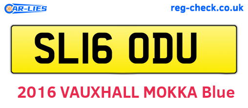 SL16ODU are the vehicle registration plates.
