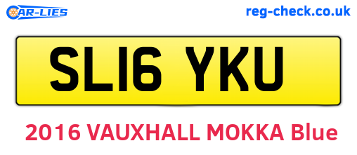 SL16YKU are the vehicle registration plates.