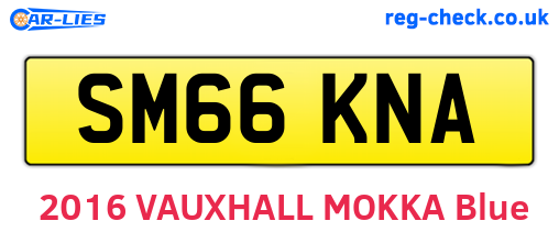 SM66KNA are the vehicle registration plates.