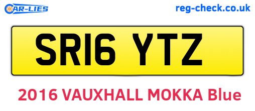SR16YTZ are the vehicle registration plates.