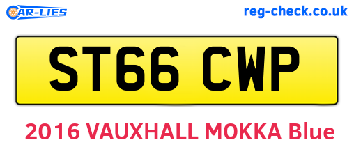 ST66CWP are the vehicle registration plates.