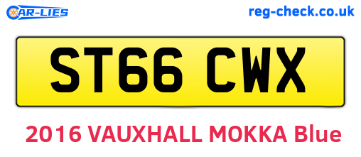 ST66CWX are the vehicle registration plates.