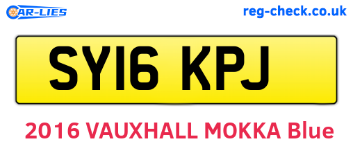SY16KPJ are the vehicle registration plates.