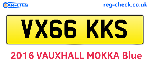 VX66KKS are the vehicle registration plates.