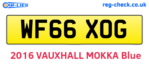 WF66XOG are the vehicle registration plates.