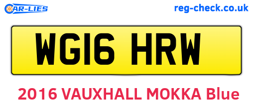 WG16HRW are the vehicle registration plates.