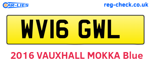 WV16GWL are the vehicle registration plates.