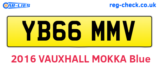 YB66MMV are the vehicle registration plates.