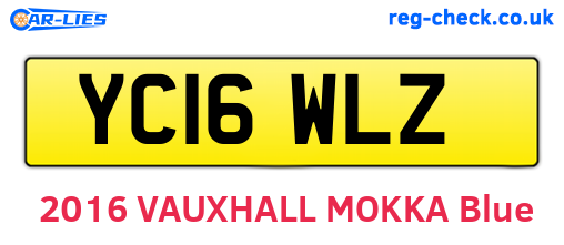 YC16WLZ are the vehicle registration plates.