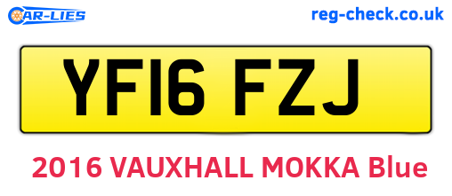 YF16FZJ are the vehicle registration plates.