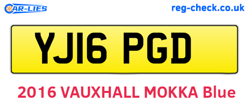 YJ16PGD are the vehicle registration plates.