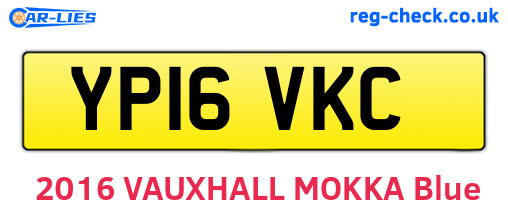 YP16VKC are the vehicle registration plates.