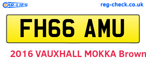 FH66AMU are the vehicle registration plates.