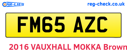 FM65AZC are the vehicle registration plates.