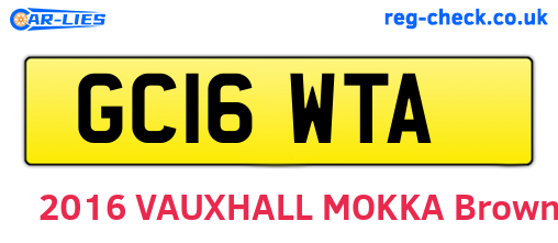 GC16WTA are the vehicle registration plates.