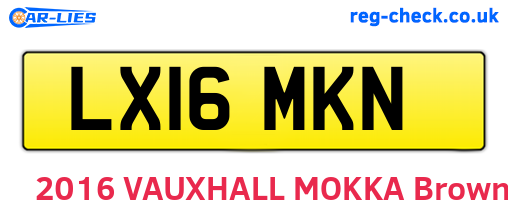 LX16MKN are the vehicle registration plates.