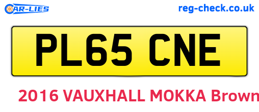 PL65CNE are the vehicle registration plates.