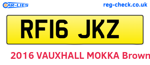 RF16JKZ are the vehicle registration plates.