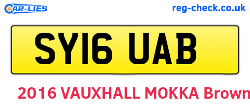 SY16UAB are the vehicle registration plates.