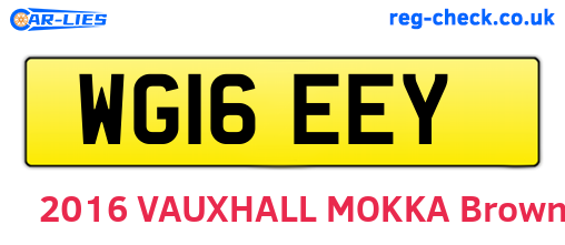 WG16EEY are the vehicle registration plates.
