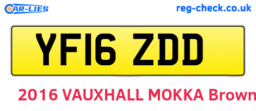 YF16ZDD are the vehicle registration plates.