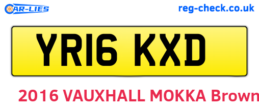 YR16KXD are the vehicle registration plates.