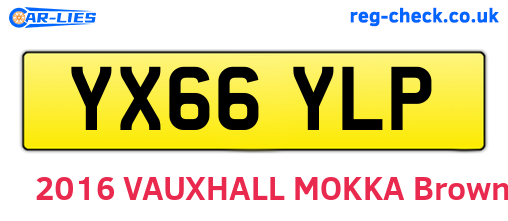 YX66YLP are the vehicle registration plates.