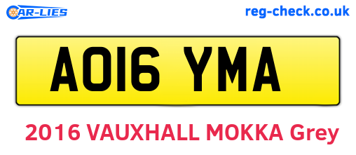 AO16YMA are the vehicle registration plates.