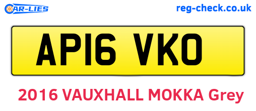AP16VKO are the vehicle registration plates.
