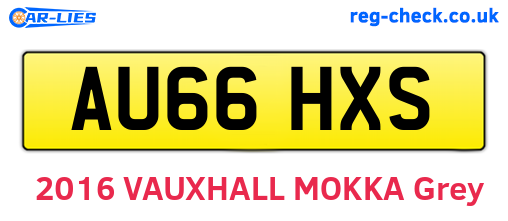 AU66HXS are the vehicle registration plates.