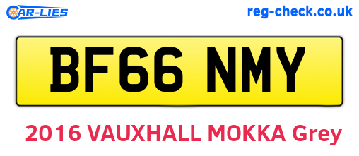 BF66NMY are the vehicle registration plates.