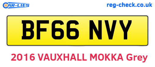 BF66NVY are the vehicle registration plates.