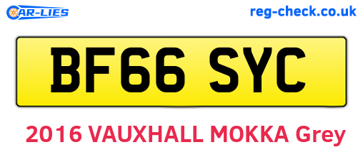BF66SYC are the vehicle registration plates.