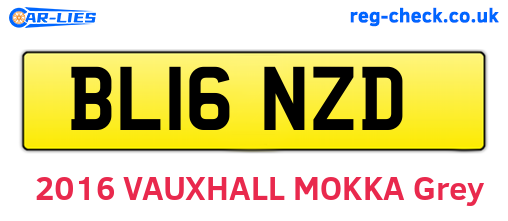 BL16NZD are the vehicle registration plates.