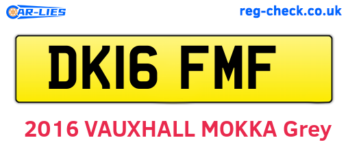 DK16FMF are the vehicle registration plates.