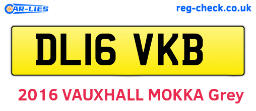 DL16VKB are the vehicle registration plates.