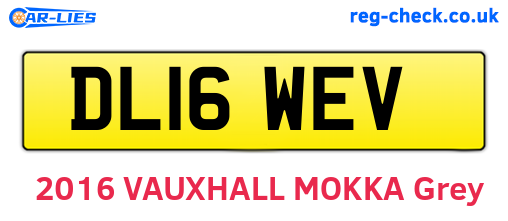 DL16WEV are the vehicle registration plates.