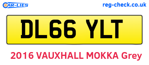 DL66YLT are the vehicle registration plates.