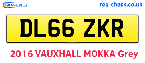 DL66ZKR are the vehicle registration plates.