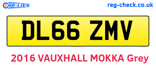 DL66ZMV are the vehicle registration plates.