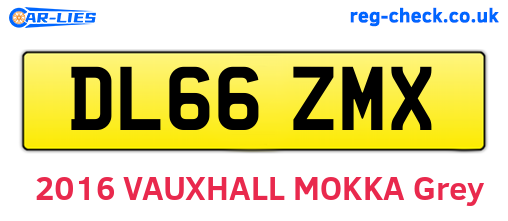 DL66ZMX are the vehicle registration plates.