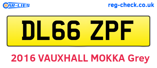 DL66ZPF are the vehicle registration plates.
