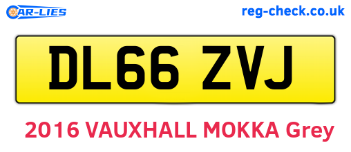 DL66ZVJ are the vehicle registration plates.