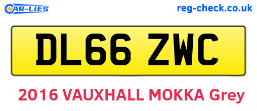 DL66ZWC are the vehicle registration plates.